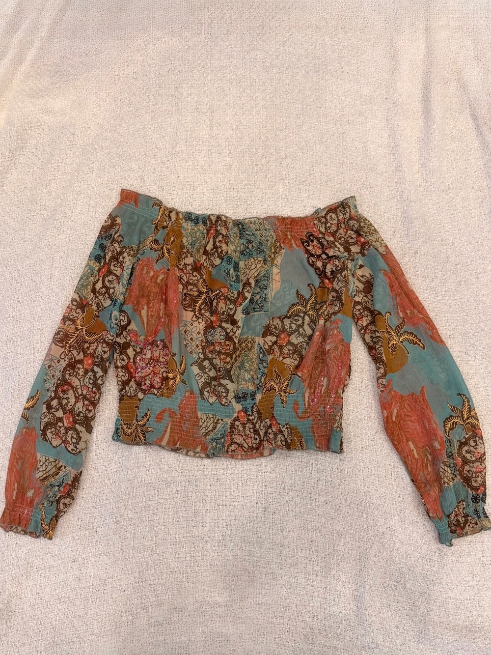 Urban Behavior Floral Off-Shoulder Top